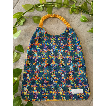 Bavoir maternelle arabesque jaune