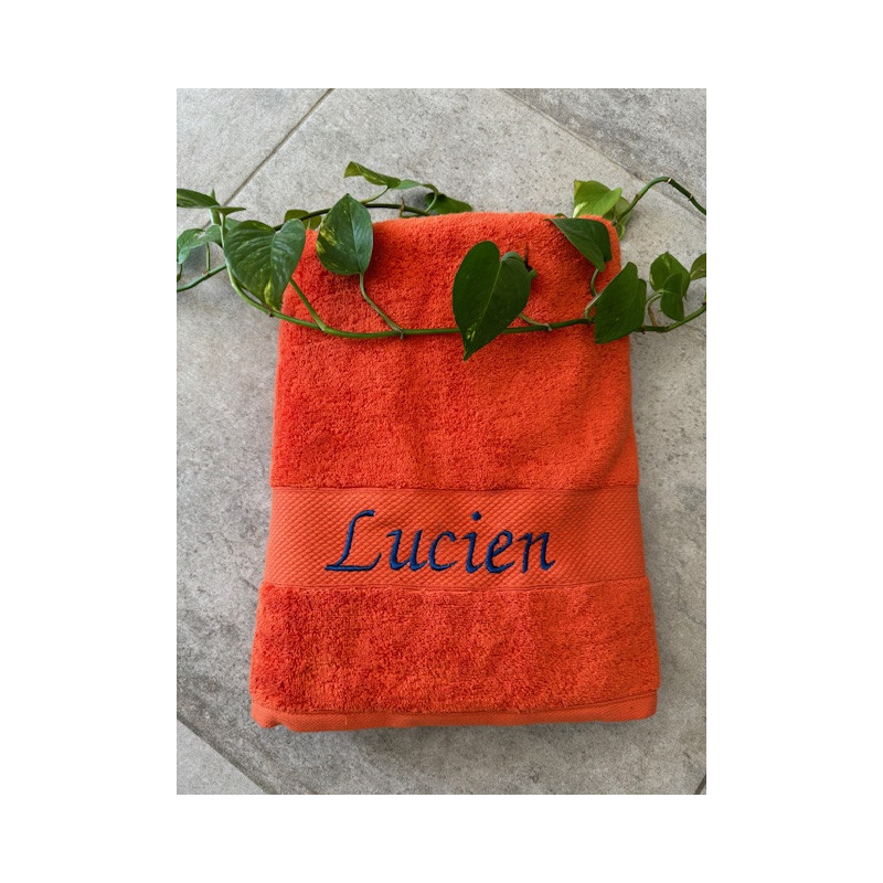 Drap de douche Orange prénom