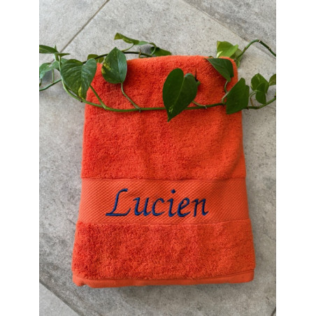 Drap de douche Orange prénom